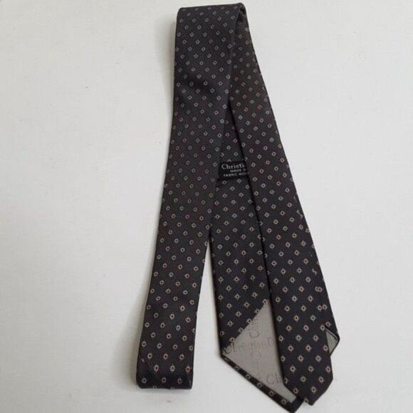 Vintage Christian Dior Men's Brown Silk Tie - Picture 6 of 10